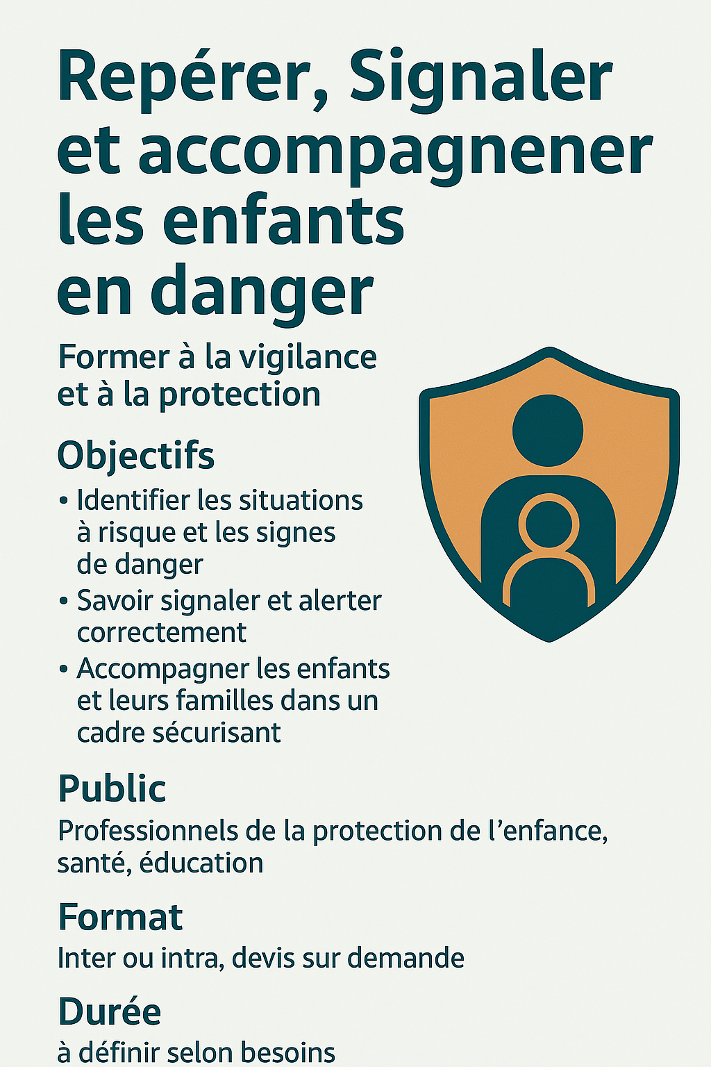 Formation à la protection des enfants
